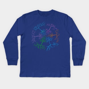 Circular Neuron Kids Long Sleeve T-Shirt